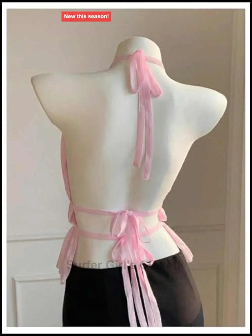 Sleeveless Ruffle Halter Neck Backless Camisole Flowy Summer Top